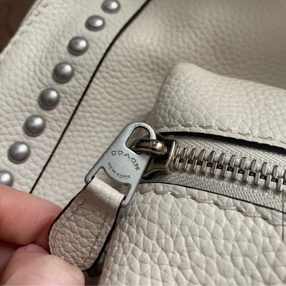 Coach Cream Leather studded backpack (with all original packaging) - Picture 10 of 11